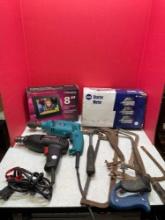 Drills, handsaw, hammer, digital photo frame starter motor