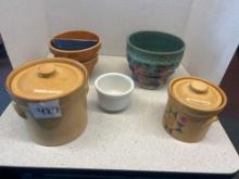 antique marked pottery, jars, bowls, and more vintage pottery