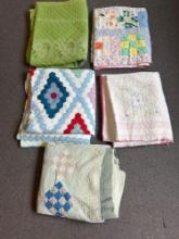 5 antique quilts approximately all full size