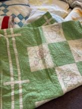 11 antique handmade quilts, mostly full to queen size