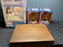 Francie and Barb electric drawing set starting lineups miscellaneous silverware