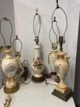5 vintage lamps