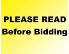 Please read before bidding