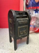 cast iron mailbox bank lunchbox patriot