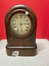 Antique wood mantle clock