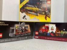 3 Lego sets. Eiffel?s apartment. Blacktron cruiser. Moving truck