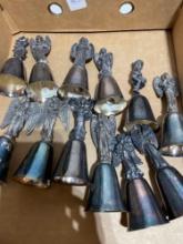 12 pewter angel bells