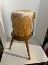 vintage tom tom style drum with stool