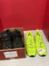 Skechers steel toe boots and neon tennis shoes both men?s size 11