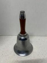 vintage bell shaped cocktail shaker chrome and wood