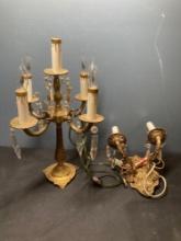 Electrified candelabra and wall sconce