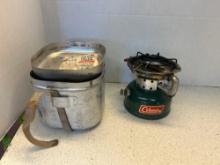 vintage Coleman sportster stove in case with manual