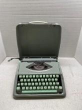 Amazing Hermes Seafoam green typewriter made in Switzerland