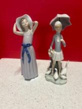 2 beautiful LLadro porcelain girl figurines
