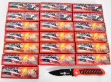 Lot of 19 New Frost Cutlery Homeland Heroes Knives
