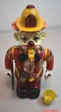 Newbright Industries Limited Fire Department Chief Battery Operated Toy Clown Made In Hong Kong
