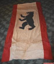 German Bear Flag Banner Pre-War Tapestry Measures Approximately 92"x42"