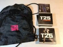 22 DVDs of T 25 Work Outs and Bag