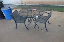 PATIO TABLE W/2 CHAIRS