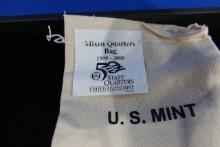 UNCIRCULATED 1999-2000 MIXED QUARTERS, BAG U.S MINT QUARTERS $25 BAG