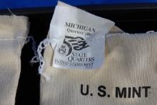 UNCIRCULATED $25 QUARTER BAGS 2004 MICHIGAN D&P MINT (X2)