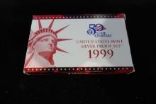 1999 U.S MINT SILVER PROOF SET W/BLUE PROOF MINT BOX (X5)