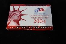 2004 U.S MINT SILVER PROOF SET W/RED PROOF MINT BOX (X10)