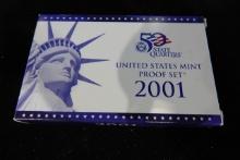 2001 U.S MINT PROOF SET W/BLUE PROOF MINT BOX