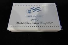 2007 U.S MINT 10 OF 14 PROOF COINS W/2007 U.S MINT PRESIDENTIAL $1 COIN PROOF SET (X8)