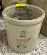 Redwing 2 Gallon Crock (has crack)