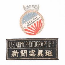 WWII US ARMY CORRESPONDENT & PHOTOGRAPHER PATCHES