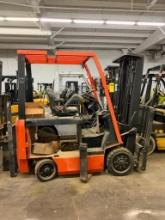 Unicarriers 5,000 LB. Capacity Electric Forklift, Model FCB25S-A1, 36 V, 3-Srage Mast, 203" Max.