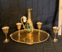 Brass Decanter Set