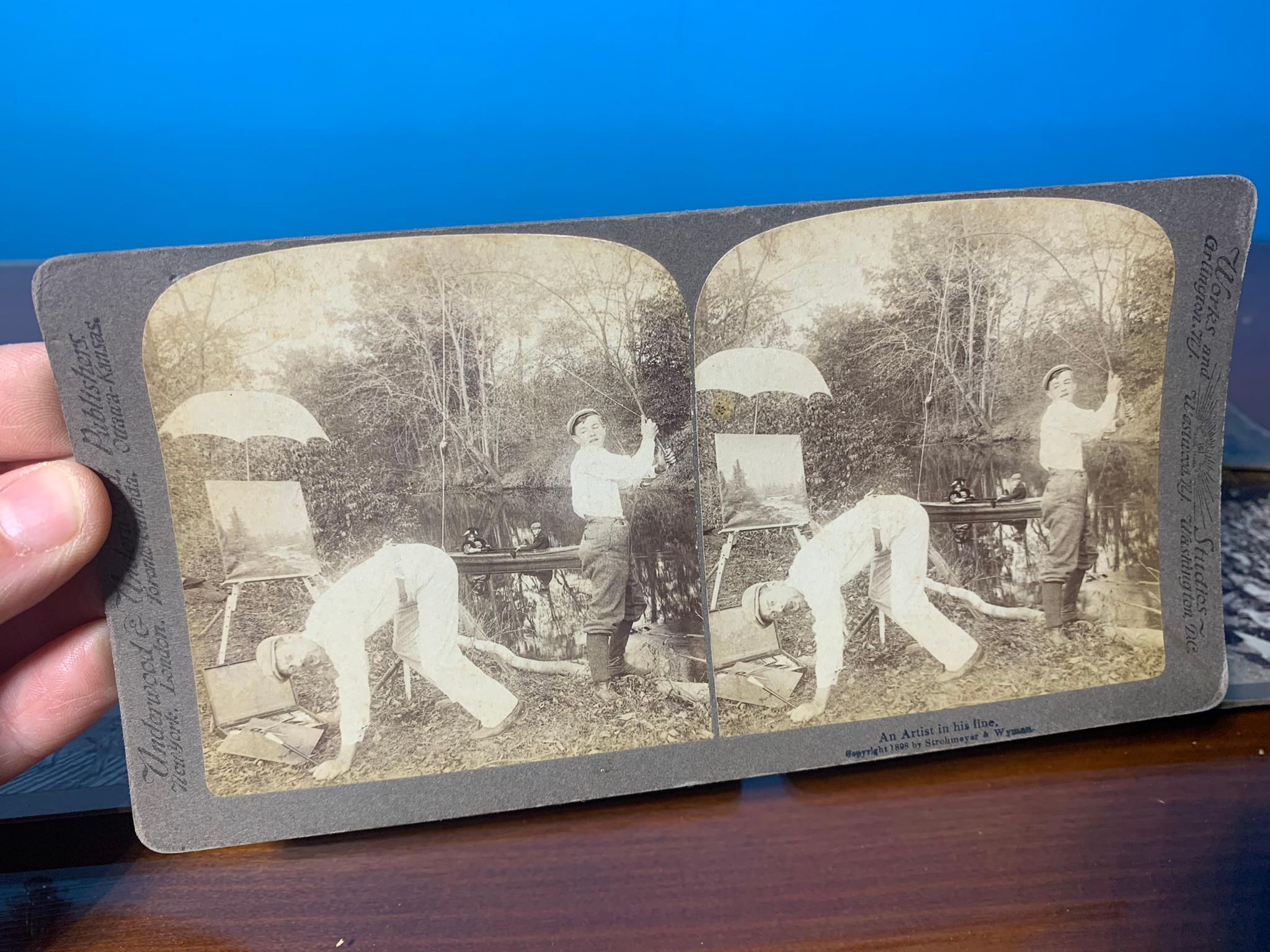 Stereoscope with Stereoview Photos