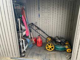 Rubbermaid Shed, Contents & Cinder Blocks