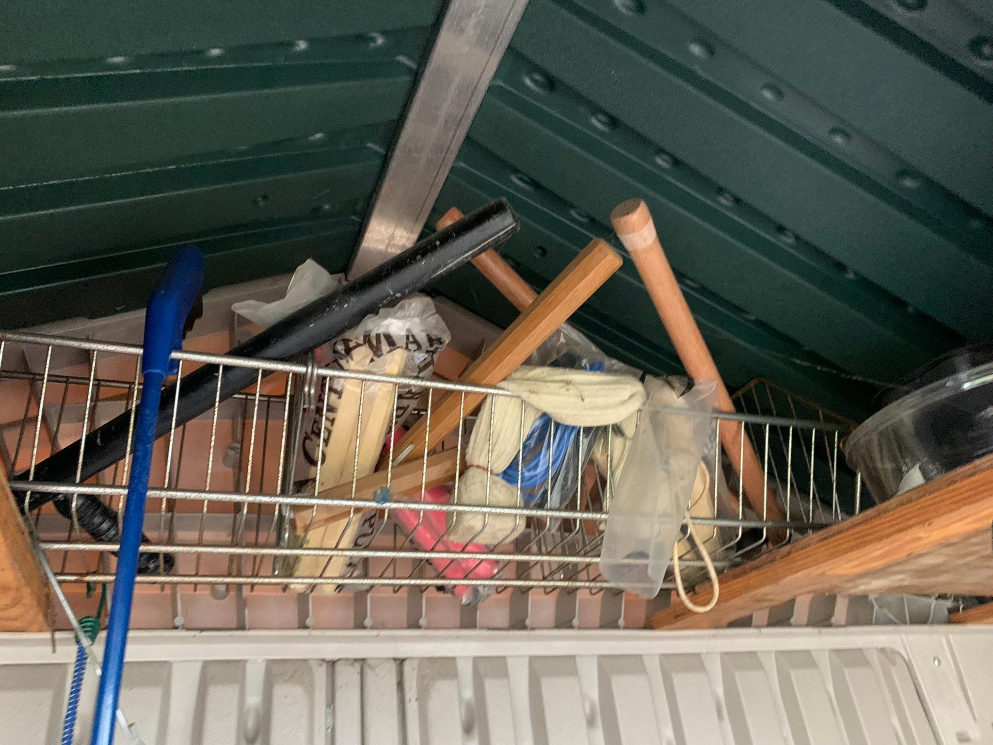 Rubbermaid Shed, Contents & Cinder Blocks