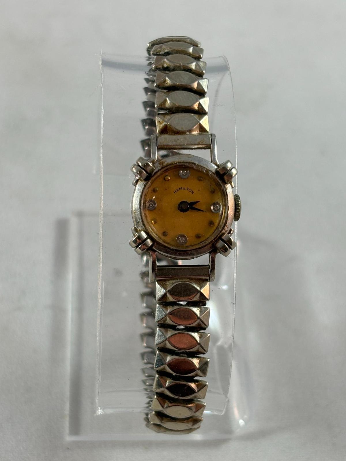 Antique Ladies Hamilton Watch with 14k Gold Case