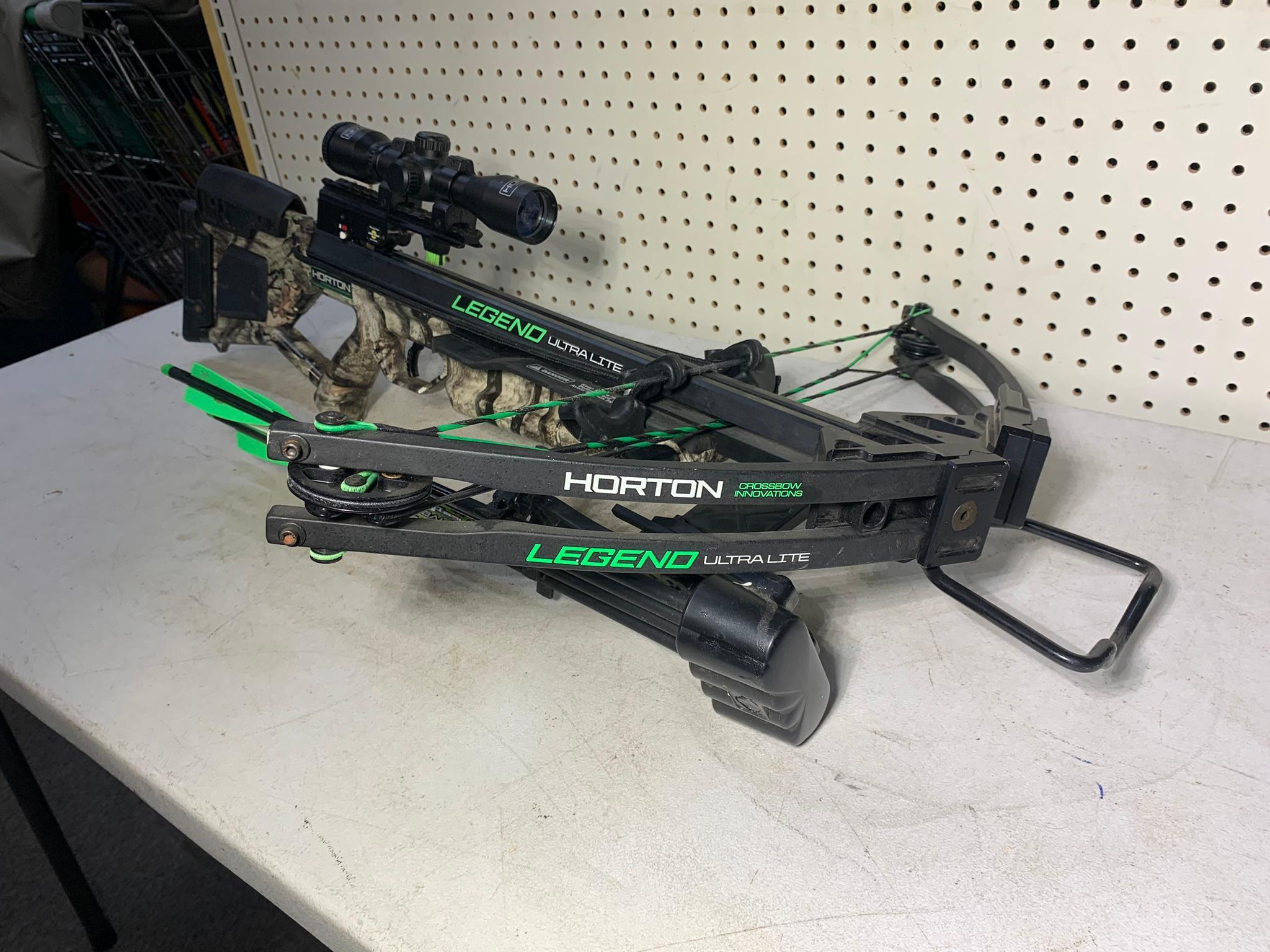 Horton Legend Ultra Lite Crossbow with Horton Scope and Arrow Accessories and Soft Case