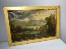 Antique Oil on Canvas Framed Painting by Daniel Charles Grose, Canadian (1838-1900)