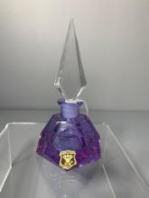 Vintage E&R Western Germany Cut Glass Crystal Perfume Bottle