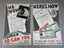 WWII General Motors Buick Motor Div. Flint Michigan Posters - Competition for Savings Bond Awards