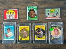 1959 Topps Star lot w/ Musial, Banks, Aaron, Cepeda, Maz, B. Robinson, Anderson