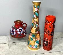 Group of MCM Art Pottery Hand Decorated by German Artist Margaret Graf