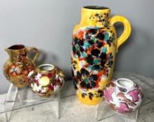 Group of MCM Art Pottery Decorated by German Artist Margaret Graf