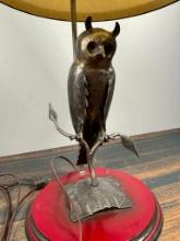 Vintage Retro Metal Owl Lamp by Pius Beck