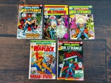 A Group of Five Marvel Comics Marvel Premier Comic Books