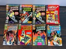 A Group of Eight Marvel Comics, Seven Silver Surfer and One Fantasy Masterpieces