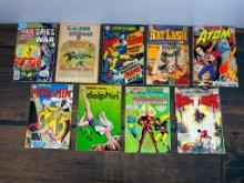 A Group of Nine Various Vintage DC, Marvel and Showcase Comic Books