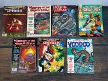 A Group of Seven Comic Book Magazines: Fantastic Four, VooDoo and More