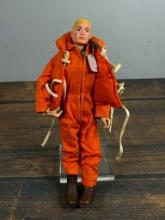 Vintage 1964 Hasbro Action Pilot Action Figure With Life Vest